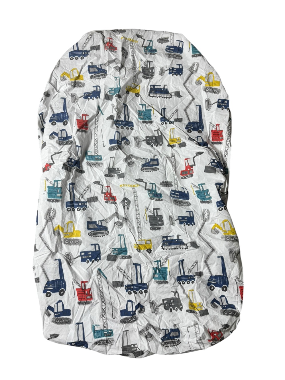 Pottery barn kids organic cotton Jax construction crib sheet trucks tractors